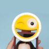 رینگ لایت سلفی موبایل مدل Emoji Ring Light Selfie Camera