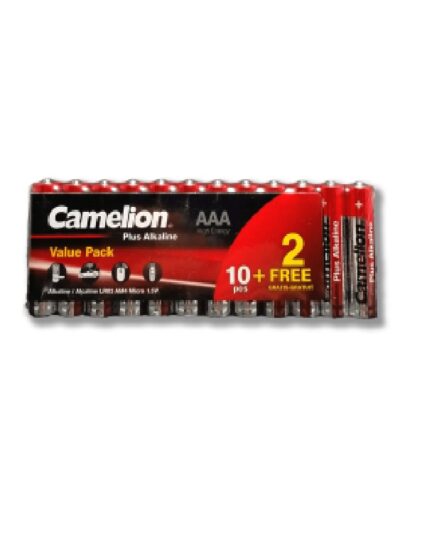 باتری نیم قلمی Camelion Plus Alkaline AAA بسته 12 عددی
