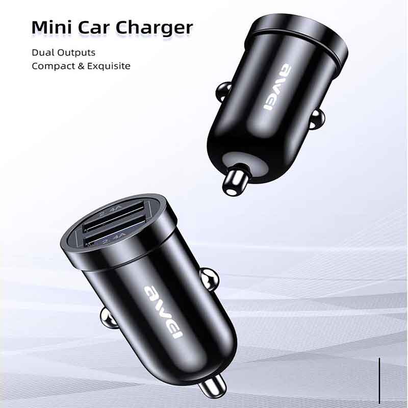 شارژر فندکی خودرو Awei مدل C826 فست شارژ - فروشگاه فراسیستم - فروشگاه فراسیستم