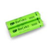 باتری نیم قلمی قابل شارژ جی پی مدل ReCyko+1000 بسته دو عددی
