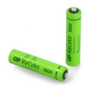 مشخصات، قیمت و خرید باتری نیم قلمی قابل شارژ جی پی مدل ReCyko+1000 بسته دو عددی