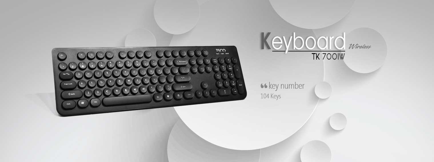مشخصات، قیمت و خرید کیبورد بی سیم تسکو TSCO TK 7001W Wireless Keyboard
