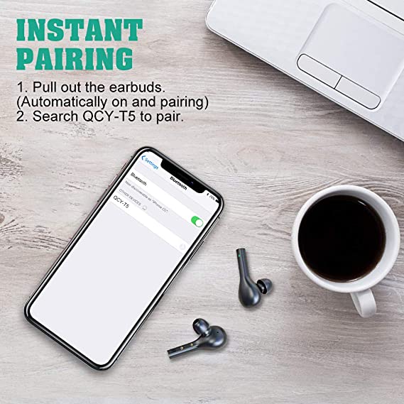 مشخصات، قیمت و خرید هندزفری بلوتوث کیو سی وای QCY T5 TWS Smart Earphone