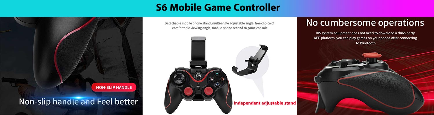 مشخصات، قیمت و خرید دسته موبایل بازی S6 مدل wireless game controller A-S6