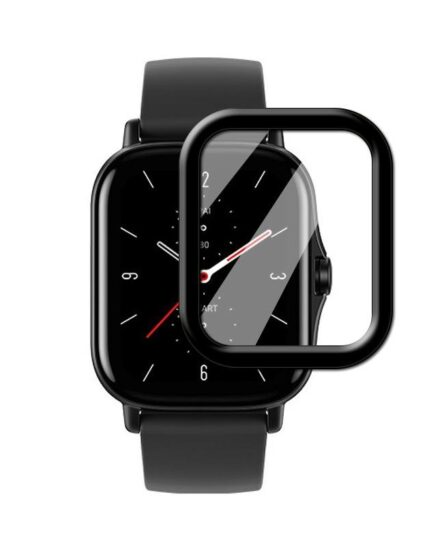 محافظ صفحه نمایش(گلس) دور مشکی ساعت هوشمند Amazfit GTS