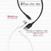 کابل شارژ USB به لایتنینگ هادرون دارای MFi مدل HTC-A-L01