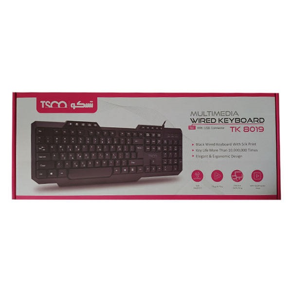 مشخصات، قیمت و خرید کیبورد باسیم تسکو TSCO TK 8019 Wired Keyboard