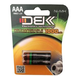 مشخصات، قیمت و خرید باتری نیم قلمی قابل شارژ دی بی کی 1000 مدل HR03 بسته 2 عددی