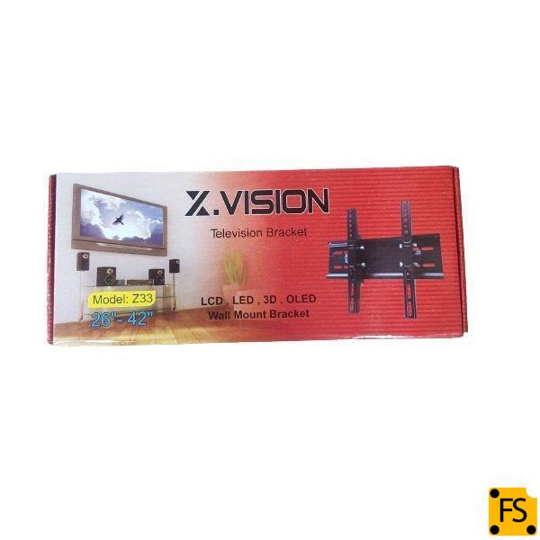 مشخصات، قیمت و خرید پایه دیواری تلویزیون ایکس ویژن مدل Z33 مناسب برای تلویزیون های 26 تا 42اینچ