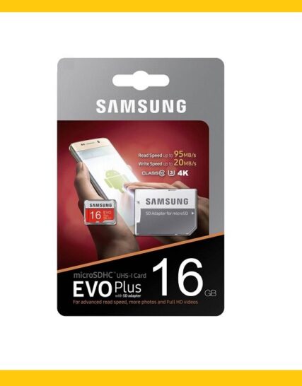کارت حافظه سامسونگ مدل Evo Plus با ظرفیت 16G کلاس 10 استاندارد به همراه آداپتور SD
