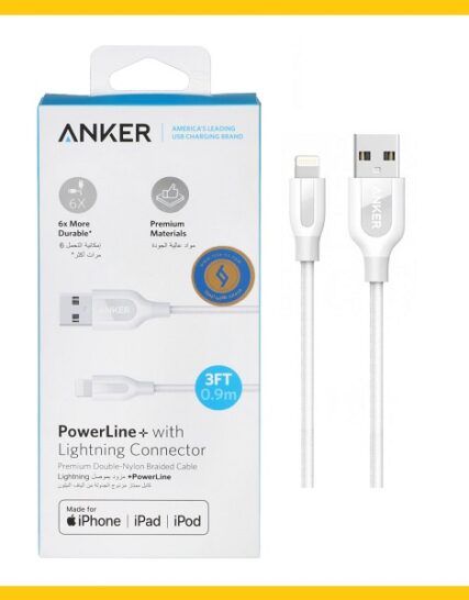کابل تبدیل USB به لایتنینگ ANKER مدل A8121