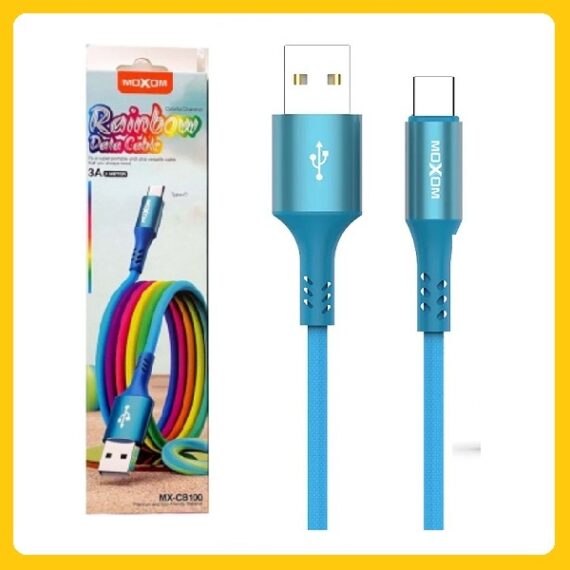 کابل رنگی USB به تایپ سی موکسوم mx-cb100