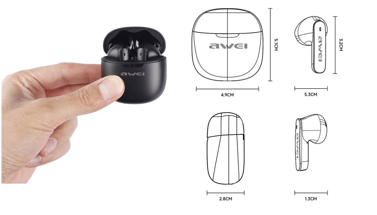 هدست بلوتوث بیسیم اوی AWEI T68 ENC